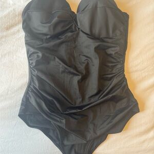 Black Strapless Swimsuit